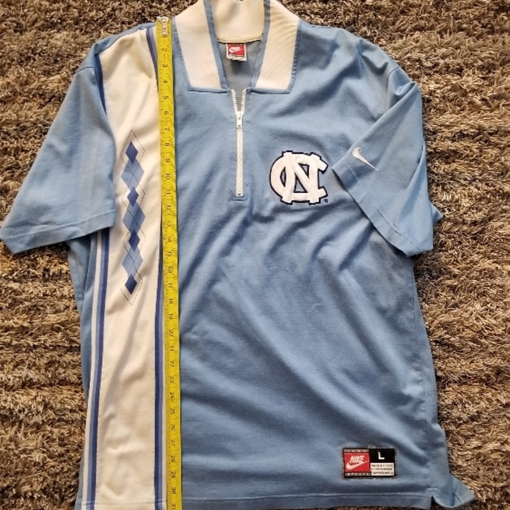 Nike UNC North Carolina Tarheels Argyle Polo Shirt - Blue White